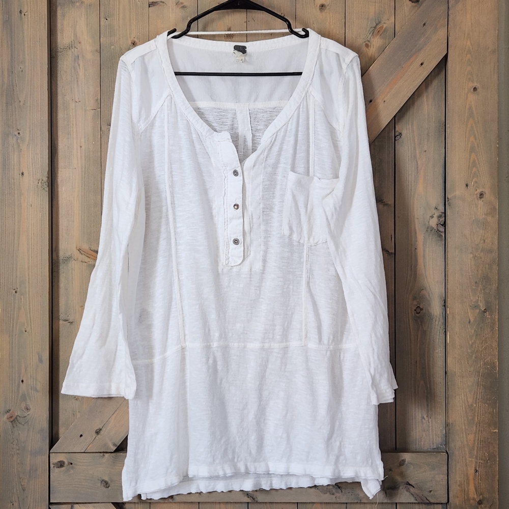 We The Free Stargazer Henley Long Sleeve Boho Top Medium